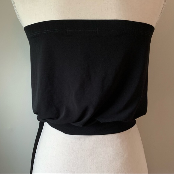 Y2K Vintage Black Cropped Tube Top - Picture 3 of 4